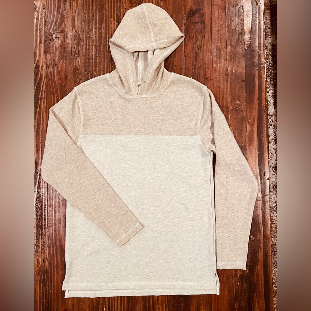 BKE Neutral Color Block Hooded Sweatshirt in Medium